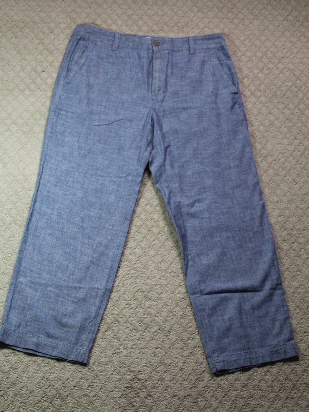 NWT Gap Size 10 Girlfriend Khaki Chambray Pants